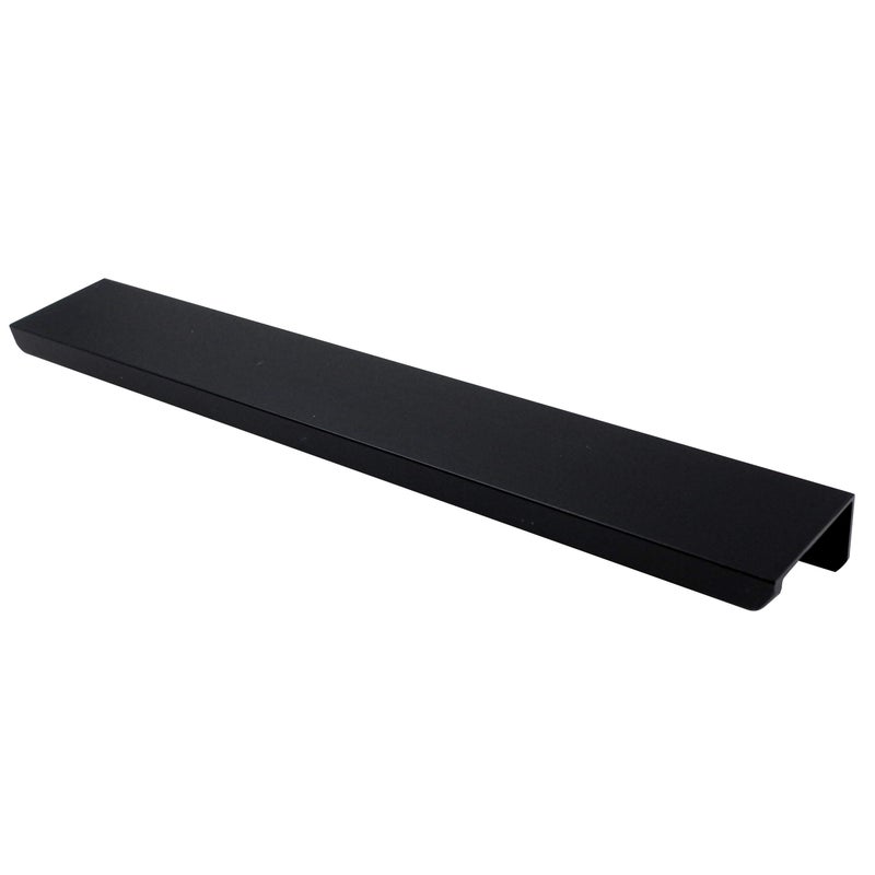 Jetland Cabinets Drawers Edge Pulls - 6-Pack, 8" Overall Length, Black, Concealed Tab Pulls for Kitchen Garage Cabinet Drawers, PW5018B203L - Image 1